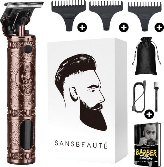 Sansbeauté Professionele Draadloze T-blade Tondeuse - Buddha Trimmer - Bronze Platinum