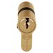 Amig - Cilinderslot met drukknop - Mat messing, 70 mm (35-35) - 5 pinnen, 15 mm lange nok - Anti-boorsysteem - Inclusief 3 sleutels, messing, mat