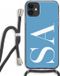 Case Company iPhone 11 Hoesje met Koord - Monogram N°2 - Zwart - TPU