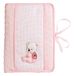 FILET - Tas voor luiers en doeken om te borduren van zachte stof, organizer om te wisselen met brochureopening, cadeau-idee voor toekomstige ouders, Made in Italy, kleur roze
