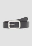 s.Oliver Leren riem met rechthoekige frame-sluiting en logo-details, zwart, 95