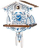 Engstler 330 Q blau Coucou horloge Quartz horloge mural Bois Bleu Brun Blanc Chiffres romains Pile