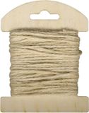 Merkloos / Sans marque Rayher Hobby Gmbh Decoratie/hobby touw jute op kaart - 10 meter x 8 mm - Creatief hobbytouw - Cadeautjes inpakken - Verpakkingsmateriaal naturel