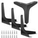 Set de 4 pieds de meuble noirs 17 cm