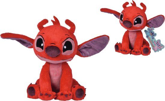 Disney Lilo & Stitch Leroy Knuffel - 20 cm - Rood