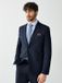 Next Heren Getextureerd Colbert Nauwsluitende Pasvorm Navy Blauw