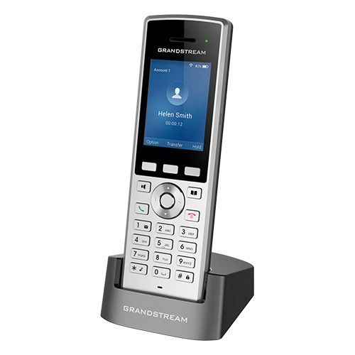Grandstream Networks Grandstream WP822 IP Phone - Zwart/Zilver - Draadloos - 2 Regels - LCD - WiFi
