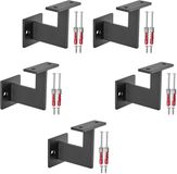 SOTECH PULSE 5 x support de main courante, acier, noir, plat, 90°, 63x81x78 mm