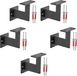 SOTECH PULSE 5 x support de main courante, acier, noir, plat, 90°, 63x81x78 mm