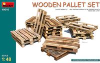 MiniArt Modelbouwpakket Diorama - 49016 Houten Pallet Set voor Diorama - 20 Stuks Plastic - 1:48 - Modelbouw