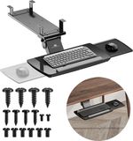 Maclean - Toetsenbordhouder voor onder het bureau, verstelbaar, max. 5kg, zwart, MC-156 B