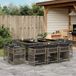 Prolenta Maison Exclusive Tuinset voor buiten, 11-delig, met kussens, grijs, van polyrotan