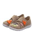 SUPERFIT Huisschoenen 'HAPPY OCTI' crème / donkerbeige / donkeroranje / zwart