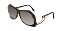 Cazal Cazal 860 Lunettes De Soleil Unisexe Noir Géométrique Gris 66mm