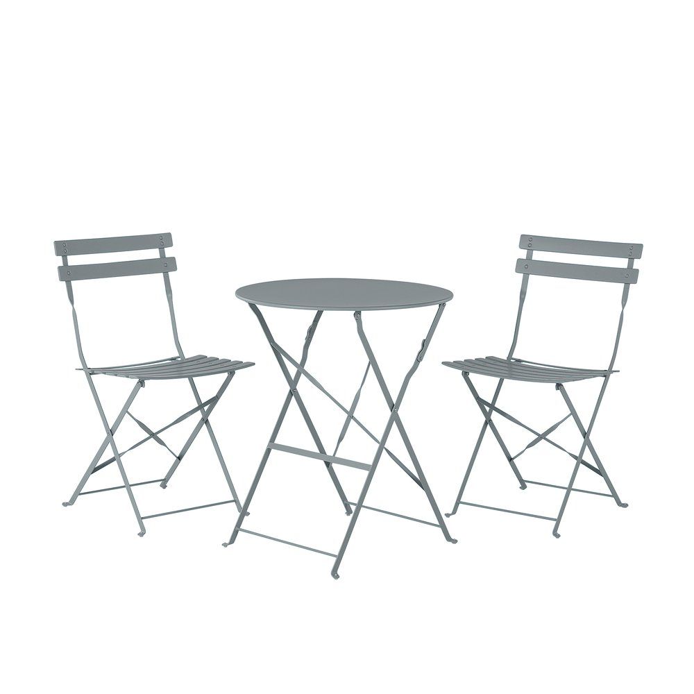 Beliani Fiori - Balkonset - Grijs - Staal