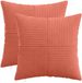 vidaXL - Kussensloop - 2 stuks - ALMELO - Rood-oranje - 40 x 40 cm - corduroy