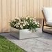 Prolenta Maison Exclusive - Tuinplantpot, zilverkleurig, 60 x 60 x 20 cm, verzinkt staal