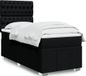 Maison Exclusive - Sommier à lattes de lit avec matelas noir 100x200 cm tissu