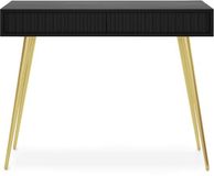 Selsey Bello Kaptafel 104 cm Zwart met gouden poten