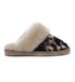 Warmbat Collie Print Hairy Cow Dames Sloffen - Zwart
