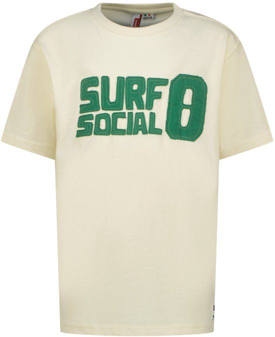 Vingino Hocial Jongens T-shirt Korte mouw Katoen Sunlight white Maat 140