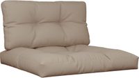 vidaXL Palletkussens 2 st stof taupe