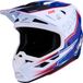 Alpinestars S-M7 Blaster Motocrosshelm - Wit/blauw/rood Glanzend - Maat S