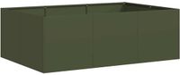 vidaXL Plantenbak Staal 120x80x40 cm Olijfgroen