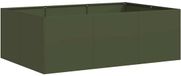 vidaXL Plantenbak Staal 120x80x40 cm Olijfgroen