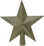 Decoris Piek Ster - Kunststof - Glitter - Rozemarijn