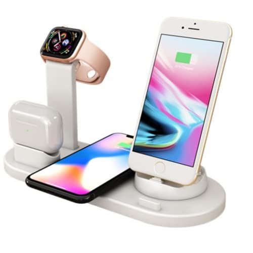 XiaoMuTongABC 4-in-1 draadloos laadstation - voor Apple/Micro/Type C-telefoons, iWatch, Airpods, iPhone, Samsung Galaxy