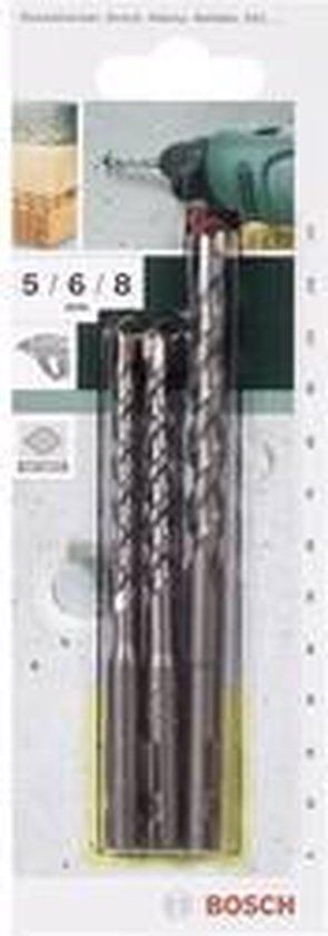 Bosch 3-delige betonborenset SDS-Quick 5,0x100; 6,0x100; 8,0x120