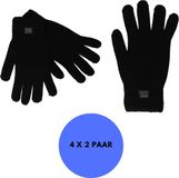 Heatkeeper - Gebreide thermohandschoenen - Heren - Zwart - L/XL - 4-Paar