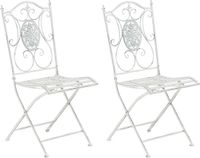 CLP Sibell Set van 2 tuinstoelen - Opvouwbaar antiek/wit