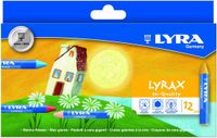 Lyra Waskrijt | Kleurkrijt | Diverse kleuren | L 9 cm | Dikte 15 mm | 12 stuks