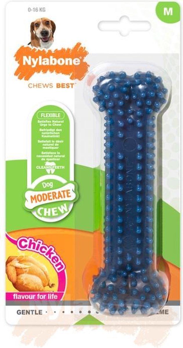 NYLABONE Dental kauwbot met kipsmaak - Small