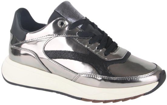 Floris van Bommel Sfw-10138 Suvi Sneakers - Leer - Dames - Zilverkleurig - Maat 40