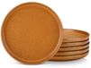 Service de table pour 6 personnes, en céramique, diamètre 26 cm, couleur caramel