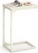 VASAGLE Table d'appoint, table de canapé, forme en C, cadre en métal, moderne, blanc, 40 x 30 x 62 cm