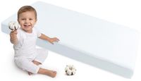 Medi Partners Hoeslaken voor een Babybedje 70x140 cm 100% Katoenen babybeddengoed kindermatras slaapzak (Wit)