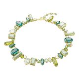Swarovski Gema Ketting Goudkleurig Groen Kristal 45 cm