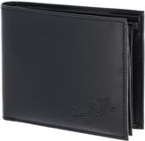 oxmox Leren portemonnee Leather RFID Protect Querscheinbörse Lizard 2.0 Embossed Black zwart
