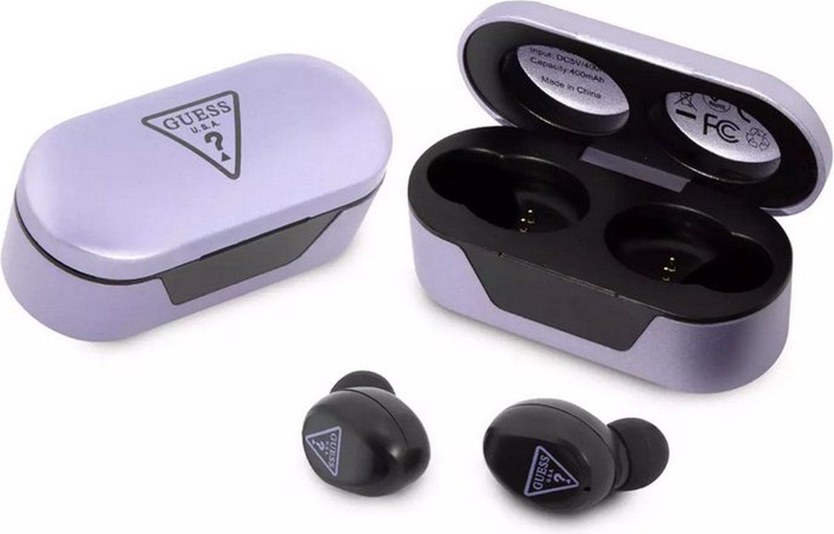 Guess True Wireless Bluetooth In-Ear Oordopjes - Zwart/Paars