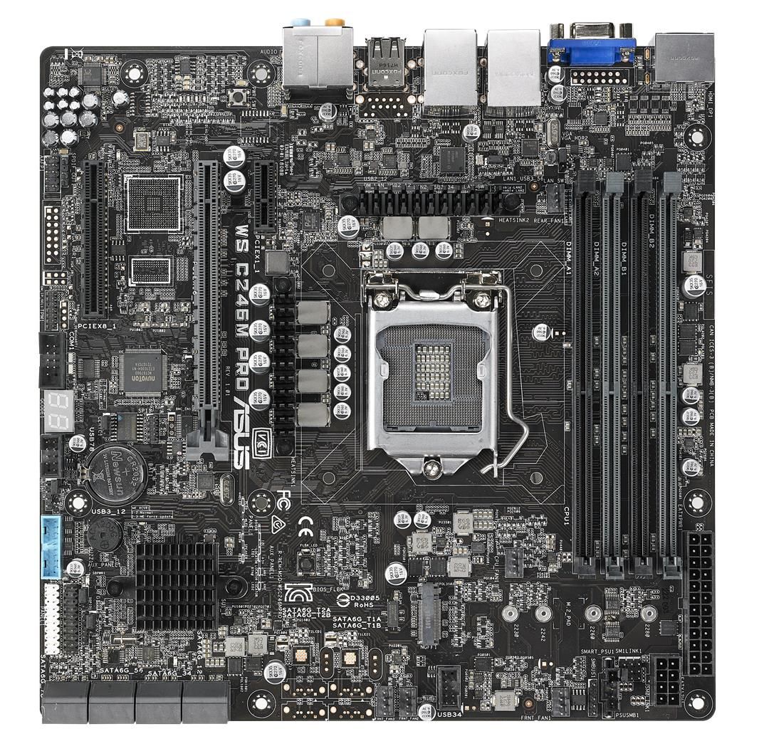 ASUS WS C246M PRO - Micro ATX Motherboard - Intel C246 - LGA 1151