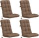 vidaXL - 4-delige hoogrugkussen VIANEN - 100% Polyester - Taupe