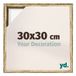 yd, Cadre 30x30 cm Or Antique - Cadre pour toile - MDF Lyon