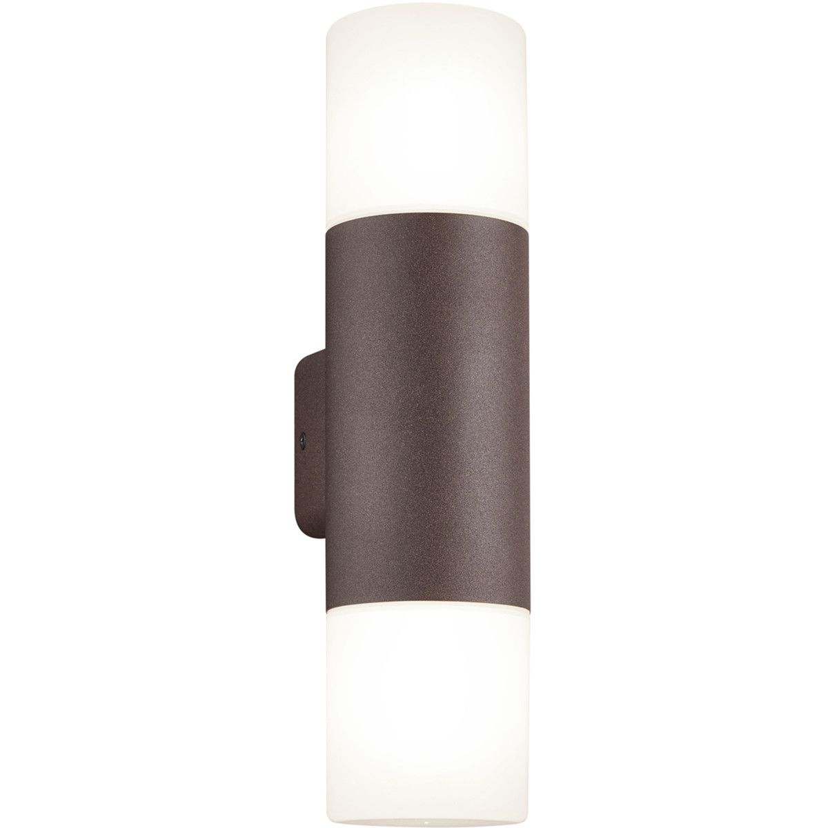 BES LED Trion Hosina Wandlamp - E27 - 2-lichts - Roestkleur - Aluminium - 33cm
