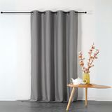 HomeMaison M1 brandvertragende halfmatte gordijnstof Antracietgrijs Polyester Inbetween gordijn