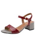 Tamaris - Dames - Sandalen met hak - Rood - Maat 39