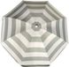 Gebro Parasol - zilver/wit - gestreept - D200 cm - UV-bescherming - incl. draagtas